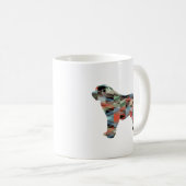 Saint Bernard Geo Silhouette Kariert Kaffeetasse (VorderseiteRechts)
