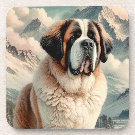 Saint Bernard Getränkeuntersetzer (Vorderseite)