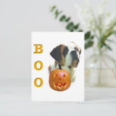 Saint Bernard (glatt) Boo Postkarte (Stehend Vorderseite)