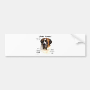 Saint Bernard (glatt) Historisches Design Autoaufkleber