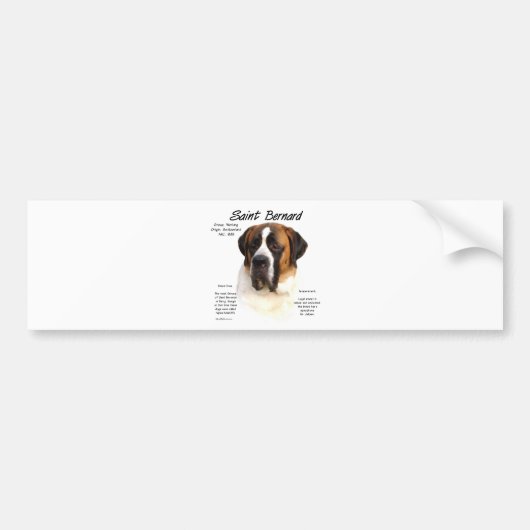 Saint Bernard (glatt) Historisches Design Autoaufkleber (Vorne)