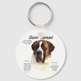 Saint Bernard (glatt) Historisches Design Schlüsselanhänger