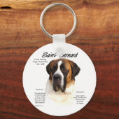 Saint Bernard (glatt) Historisches Design Schlüsselanhänger (Vorderseite)