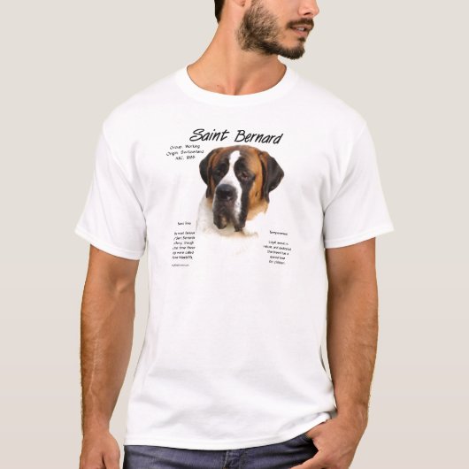 Saint Bernard (glatt) Historisches Design T-Shirt (Vorderseite)