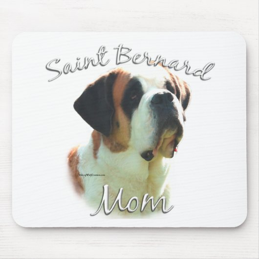 Saint Bernard (glatt) Mama 2 Mousepad (Vorne)