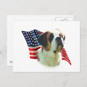 Saint Bernard (glatte Flagge) Postkarte (Vorne/Hinten)