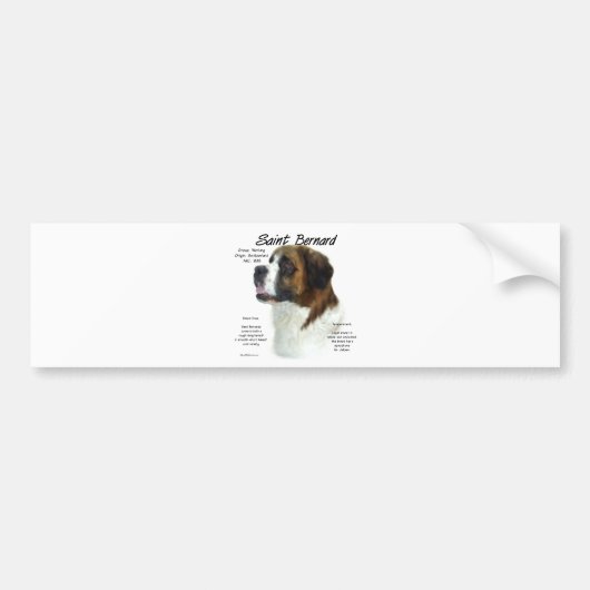 Saint Bernard (grob) Historisches Design Autoaufkleber (Vorne)