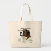 Saint Bernard (grob) Historisches Design Jumbo Stoffbeutel (Vorne)