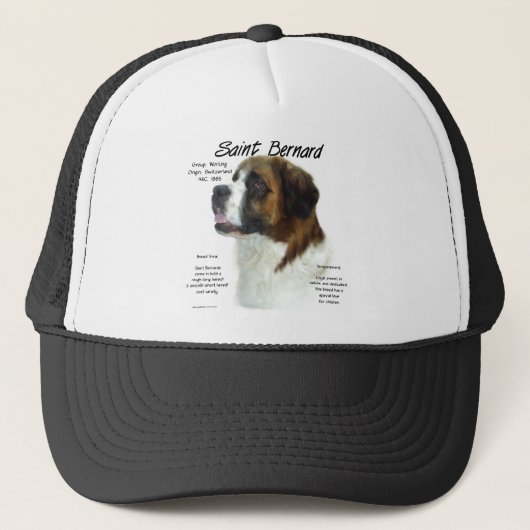 Saint Bernard (grob) Historisches Design Truckerkappe (Vorderseite)