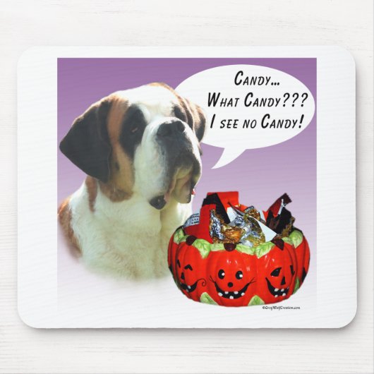 Saint Bernard Halloween Candy Mousepad (Vorne)