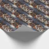 Saint Bernard Halloween Spooky Geschenkpapier (Ecke)