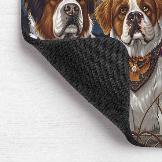 Saint Bernard Halloween Spooky Mousepad (Ecke)