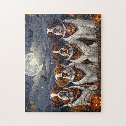 Saint Bernard Halloween Spooky Puzzle (Vertikal)