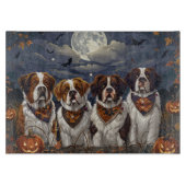 Saint Bernard Halloween Spooky Schneidebrett (Vorderseite)