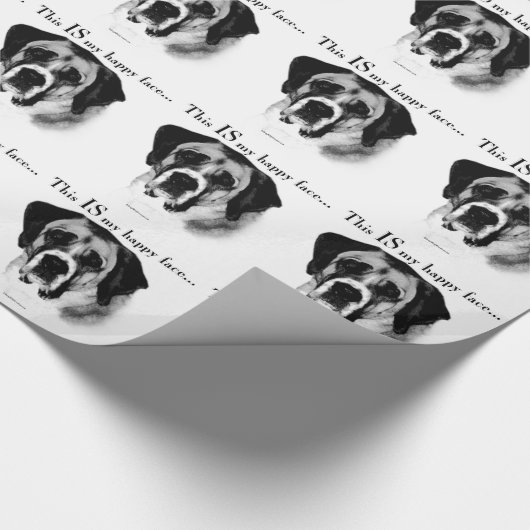 Saint Bernard Happy Face Geschenkpapier (Ecke)