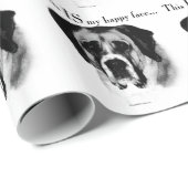 Saint Bernard Happy Face Geschenkpapier (Rolleneckpunkt)