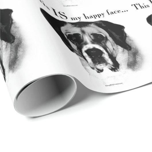 Saint Bernard Happy Face Geschenkpapier (Rolleneckpunkt)
