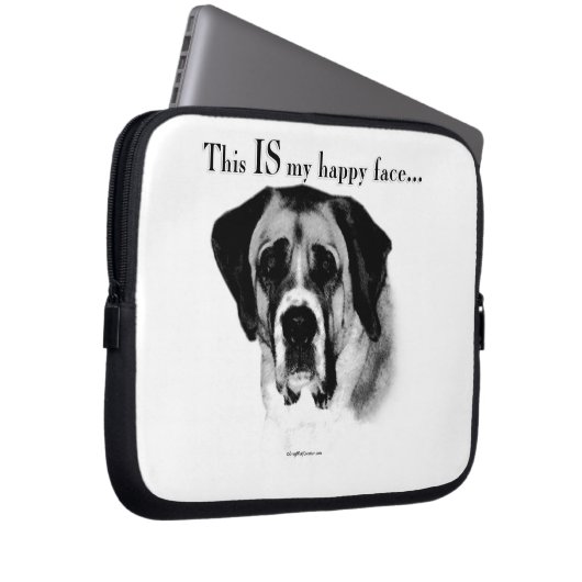 Saint Bernard Happy Face Laptopschutzhülle (Vorne Rechts)