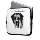 Saint Bernard Happy Face Laptopschutzhülle (Vorderseite Links)