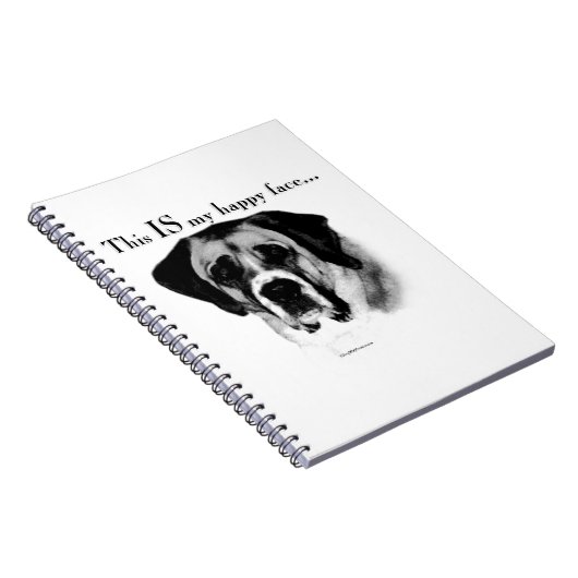 Saint Bernard Happy Face Notizblock (Rechte Seite)