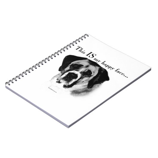 Saint Bernard Happy Face Notizblock (Linke Seite)