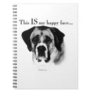 Saint Bernard Happy Face Notizblock