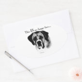 Saint Bernard Happy Face Ovaler Aufkleber (Umschlag)