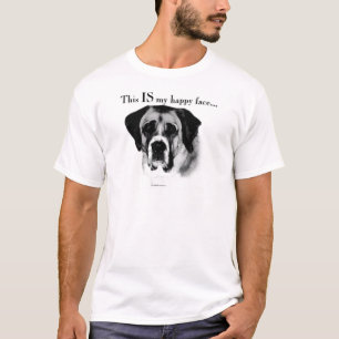 Saint Bernard Happy Face T-Shirt