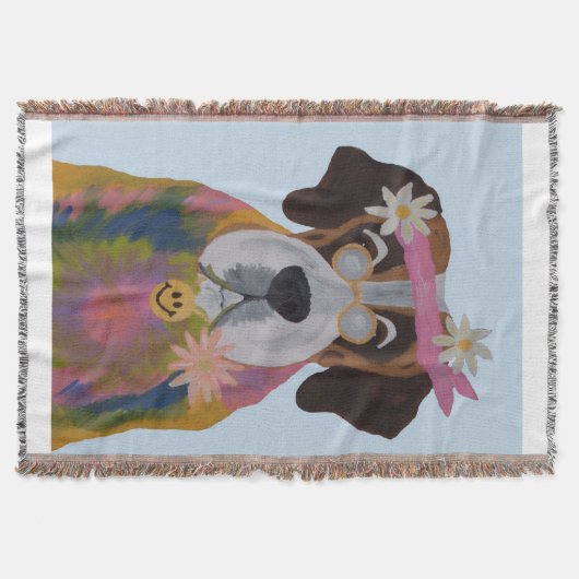 Saint Bernard Hippie Decke (Vorderseite)
