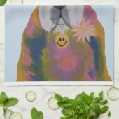 Saint Bernard Hippie Geschirrtuch (Gefaltet)