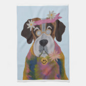 Saint Bernard Hippie Geschirrtuch (Vertikal)