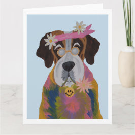 Saint Bernard Hippie Karte