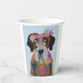 Saint Bernard Hippie Pappbecher