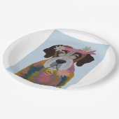 Saint Bernard Hippie Pappteller (Schrägansicht)