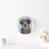 Saint Bernard Hippie Runde Wanduhr (Zuhause)