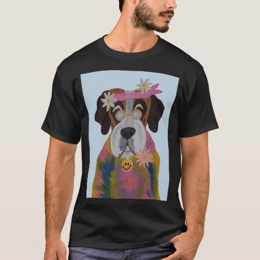 Saint Bernard Hippie T-Shirt (Vorderseite)