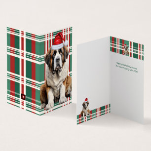 Saint Bernard Hund Feiertags Plaid Weihnachten