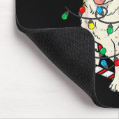 Saint Bernard Hund Weihnachtsbeleuchtung Weihnacht Mousepad (Ecke)