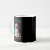 Saint Bernard Hund Weihnachtsmannmütze Männer Frau Kaffeetasse (Vorderseite Links)