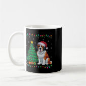 Saint Bernard Hund Weihnachtsmannmütze Männer Frau Kaffeetasse (Links)
