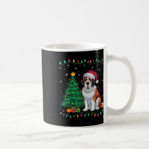 Saint Bernard Hund Weihnachtsmannmütze Männer Frau Kaffeetasse