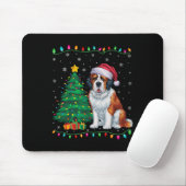 Saint Bernard Hund Weihnachtsmannmütze Männer Frau Mousepad (Mit Mouse)
