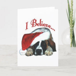 Saint Bernard I glaube Feiertagskarte