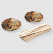 Saint Bernard im Herbst Leaves Fall Inspiriert Fächer (Non-assembled)