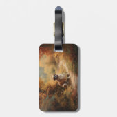 Saint Bernard im Herbst Leaves Fall Inspiriert Gepäckanhänger (Rückseite vertikal)