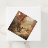 Saint Bernard im Herbst Leaves Fall Inspiriert Geschenkanhänger (Beispiel)