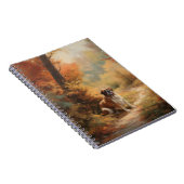 Saint Bernard im Herbst Leaves Fall Inspiriert Notizblock (Rechte Seite)