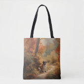 Saint Bernard im Herbst Leaves Fall Inspiriert Tasche (Vorderseite)