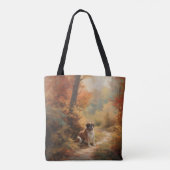 Saint Bernard im Herbst Leaves Fall Inspiriert Tasche (Rückseite)