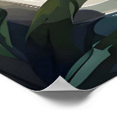 Saint Bernard In Bathtub Poster, Funny Dog Poster (Ecke)